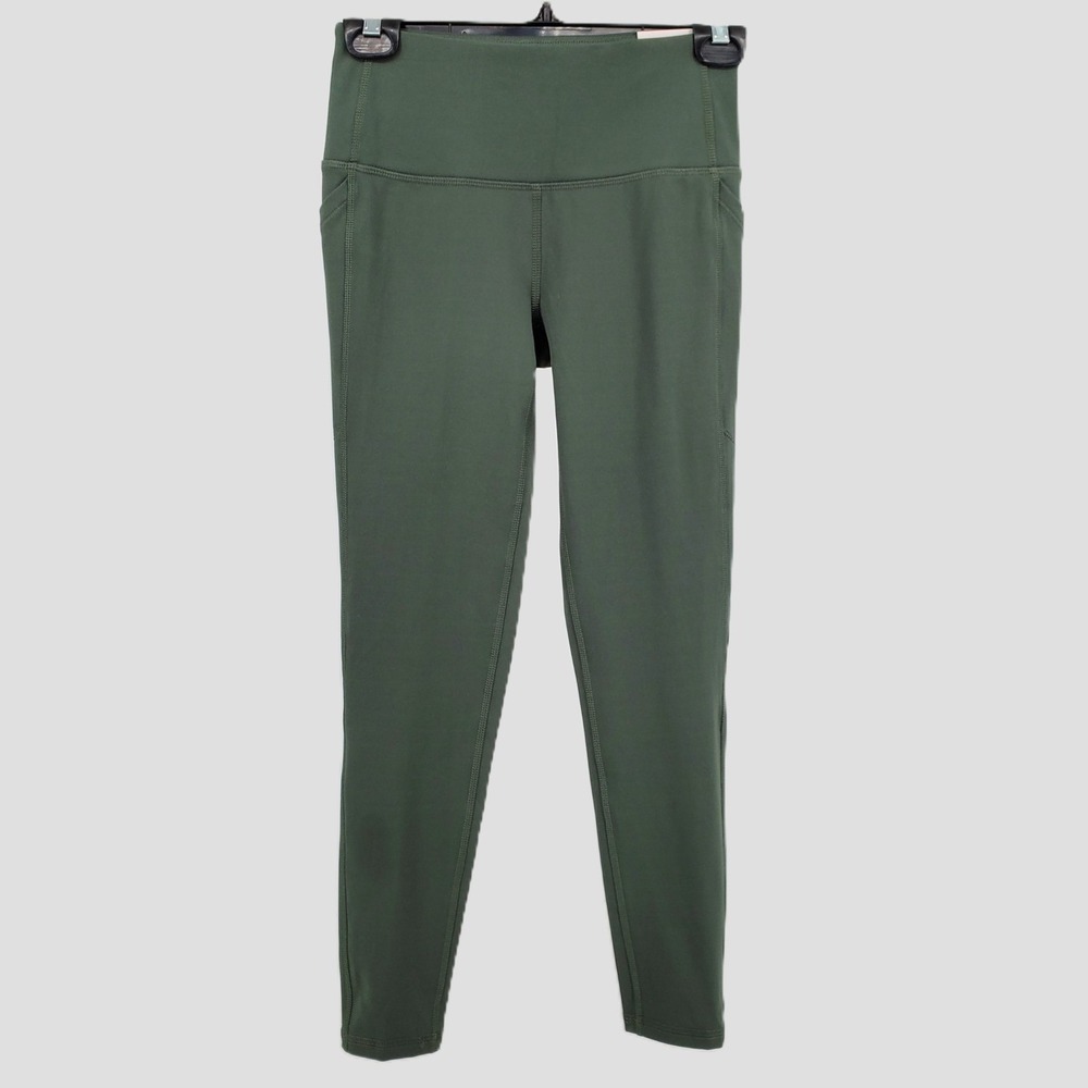 DSG Momentum Womens XS High Rise Leggings Muted Olive Green Moisture Wicking